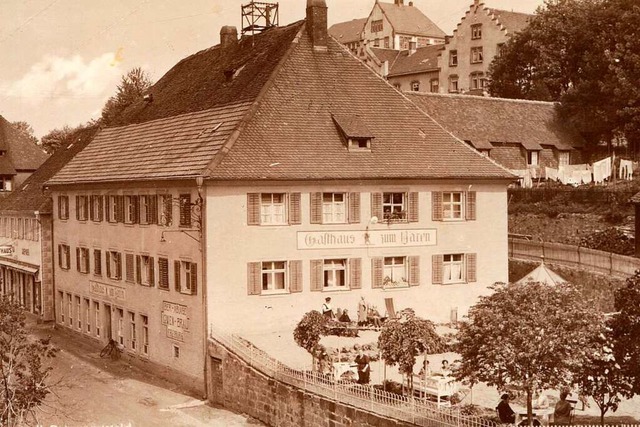 Das Gasthaus Bren mit Biergarten um 1920.  | Foto: Archiv Roland Weis
