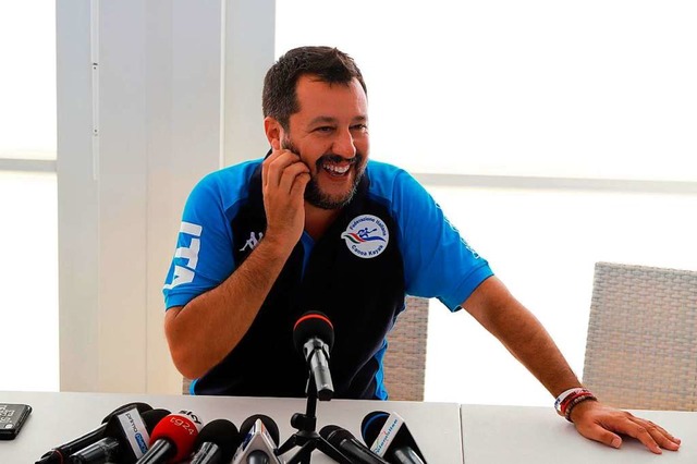 Italiens Innenminister Matteo Salvini ...den &#8211; seine Aussichten sind gut.  | Foto: Nico Lanese (dpa)