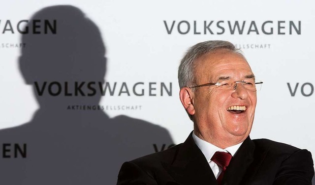 Triumphierend:  Volkswagen-Chef Martin Winterkorn (2013)  | Foto: Julian Stratenschulte