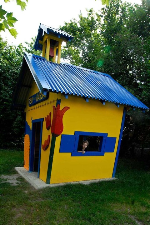 Das Spielhaus auf dem Spielplatz in der Forststraße in Karsau  | Foto: Leony Stabla