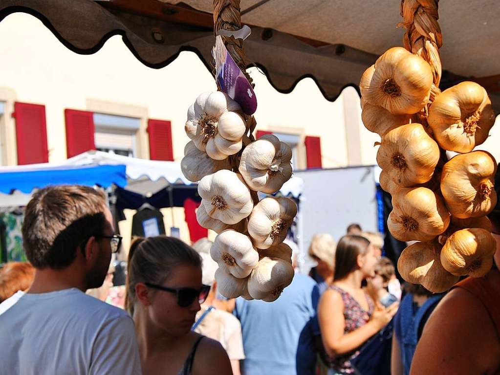 Traumhaftes Wetter und ein reichhaltiges Angebot luden zum Schlendern, Bummeln und sich gemtlich Unterhalten auf den traditionellen Markt in Ehrenstetten.