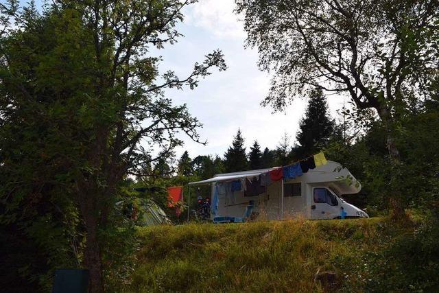 Klein aber beliebt: der Campingplatz in Muggenbrunn