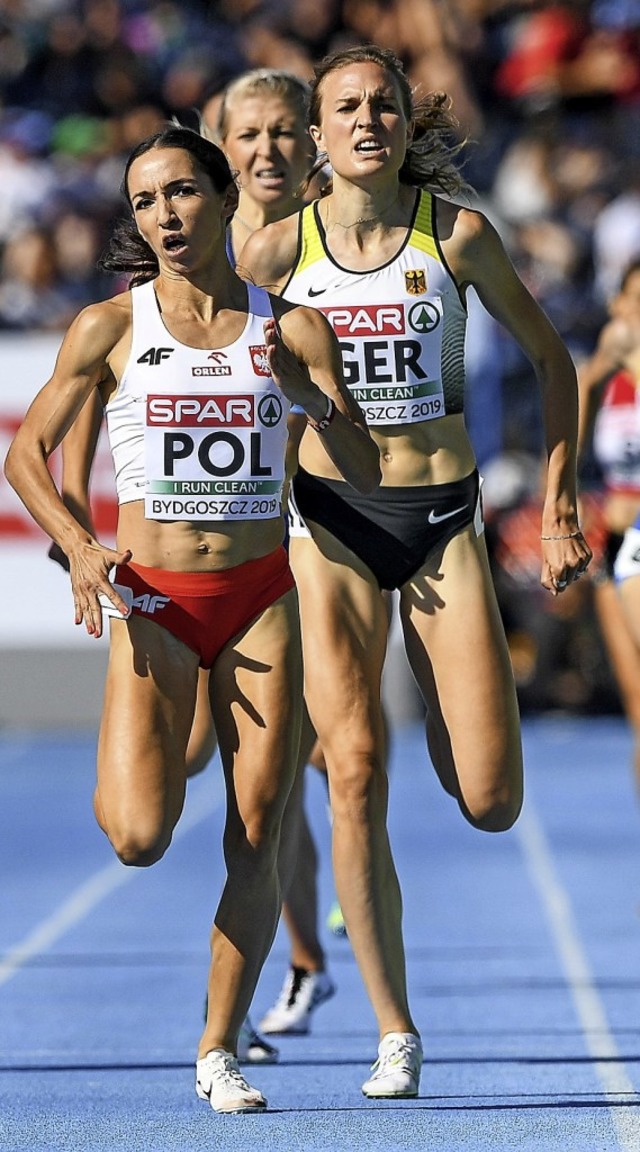 Polen vor Deutschland: Das war auch im...ui (links) vor  Caterina Granz gewann.  | Foto: Pawel Skraba (dpa)