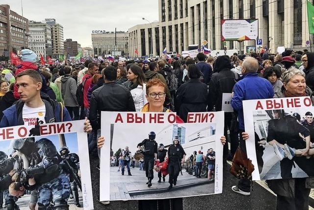 Massenprotest in Moskau