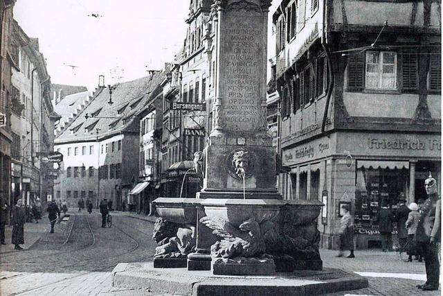 Dieses Gebäude am Bertoldsbrunnen galt als ältestes Haus Freiburgs