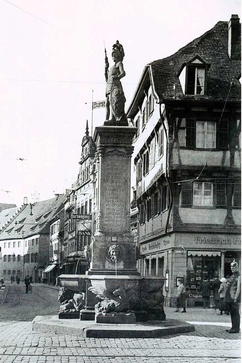 Der Blick über den Bertoldsbrunnen Ric... die Bertoldstraße in den 20er-Jahren.  | Foto: Augustinermuseum