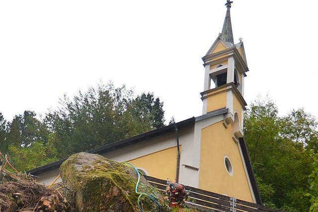 An der Kalvarienbergkapelle wurden Kupferrohre gestohlen.  | Foto: Hermann Jacob