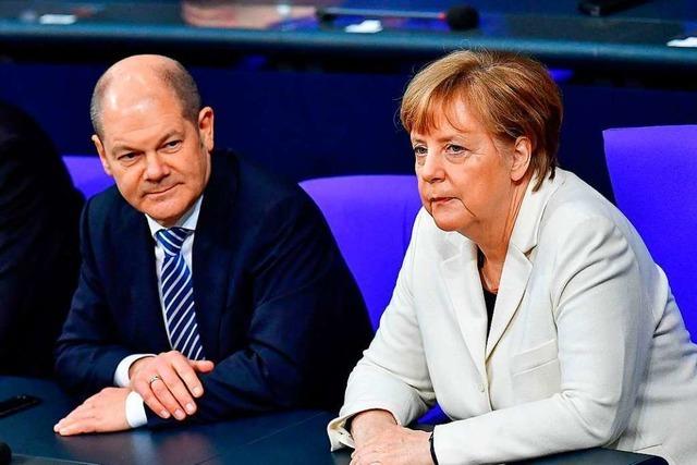 Merkel und Scholz wollen mehr Klimaschutz ohne neue Schulden