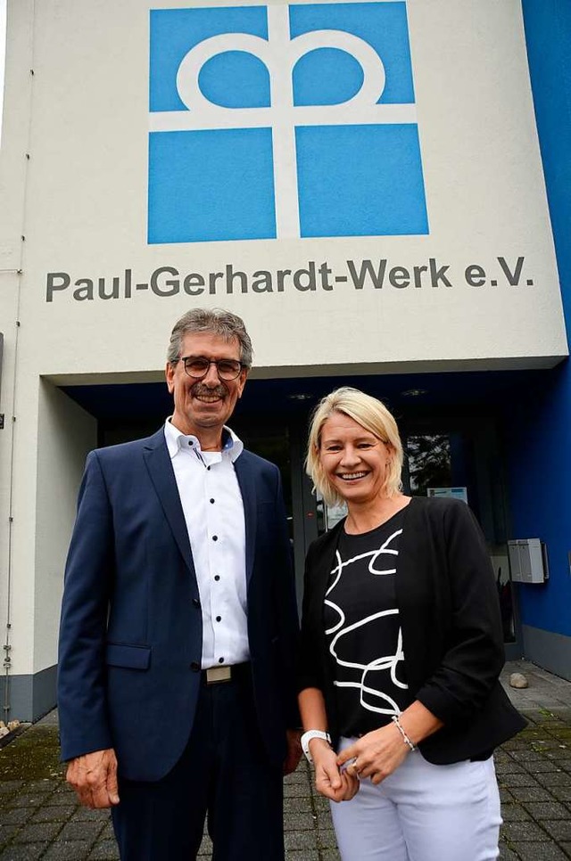 Das neue Vorstandsduo des Paul-Gerhard...burg: Eberhard Roth und Silke Boschert  | Foto: hr