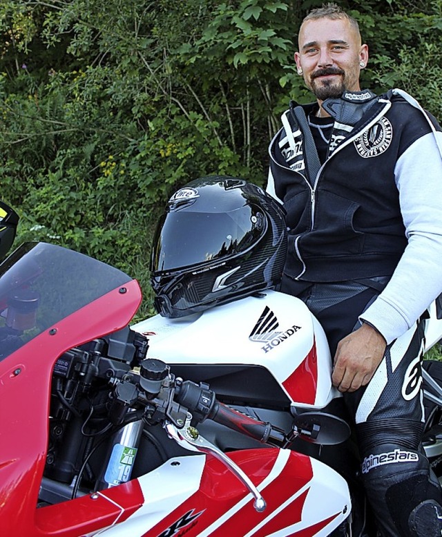 David Christ - Motorradfahrer aus Wehr  | Foto: Christa Maier