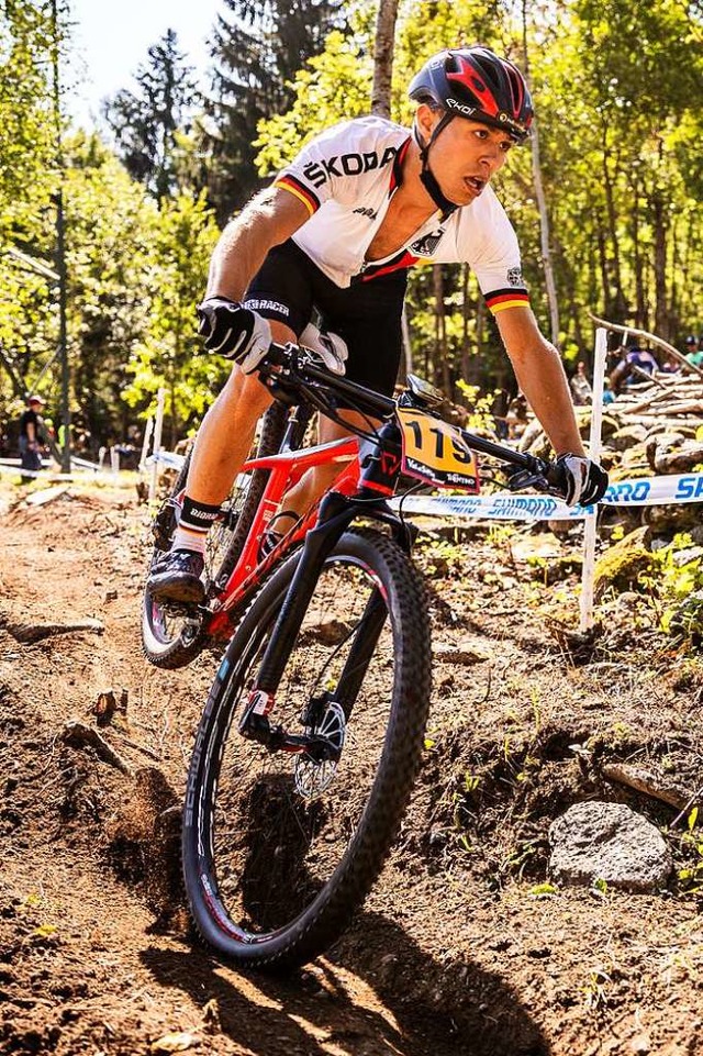 Beim Weltcup in Val di Sole erwischte ...ide durfte er nun aber zu Ende fahren. | Foto: Sebastian Sternemann Beim Weltcup in Val di Sole erwischte ...ide durfte er nun aber zu Ende fahren. | Foto: Sebastian Sternemann