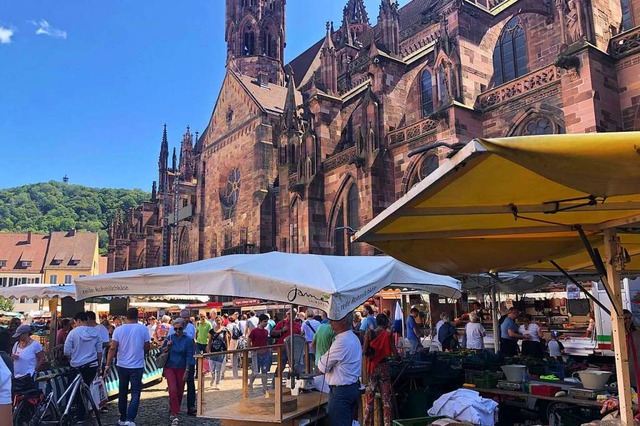 Freiburg hat viel zu bieten: Samstags gehe ich gerne auf den Mnstermarkt.  | Foto: Katharina Federl