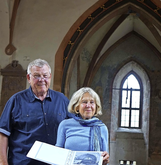 Spannendes ber die Geschichte und bau...gust Bichelmeier bei ihren Fhrungen.   | Foto: Roswitha Frey