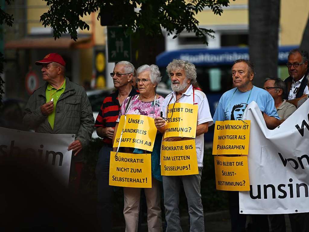 Demonstration vor dem Landratsamt in Lrrach