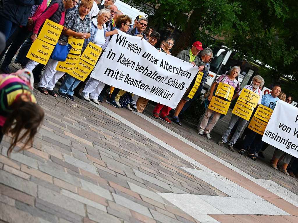 Demonstration vor dem Landratsamt in Lrrach