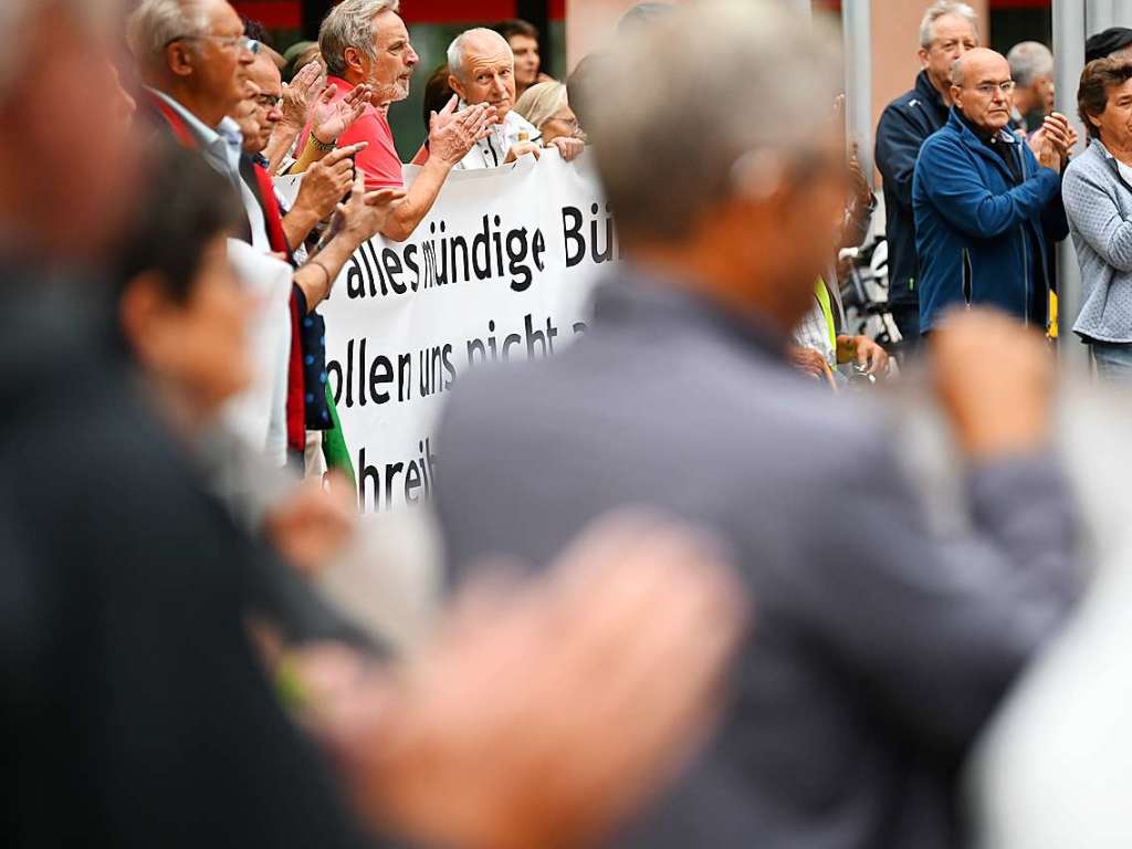 Demonstration vor dem Landratsamt in Lrrach