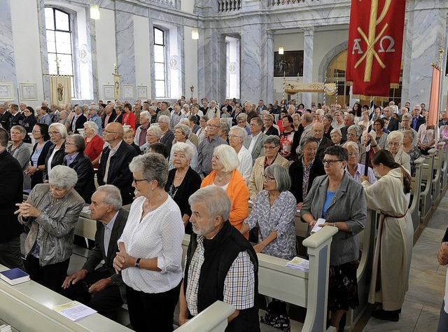 Die Kirche in Schuttern war beim Patrozinium voll besetzt.   | Foto: Pressebro Schaller