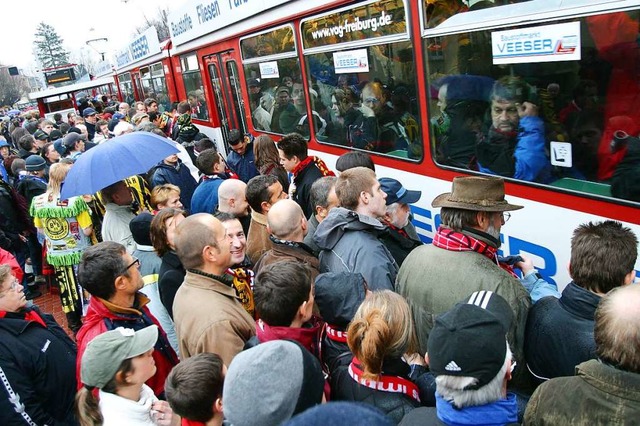 Vor den Straenbahnen kommt oft zu ein... bis zur Musikhochschule (Archivbild).  | Foto: Rita Weber-Eggstein