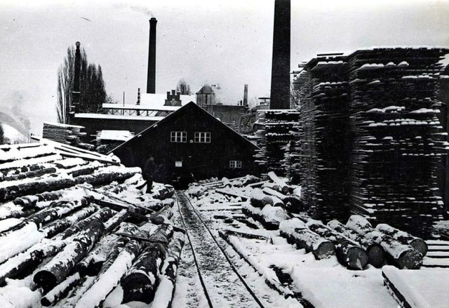 Das historische Bild aus den frhen 30...rgrund das Brauhaus der Firma Ganter.   | Foto: Stadtarchiv