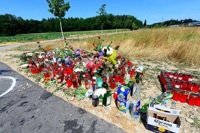 Trauerort im Gewerbegebiet fr getteten 24-Jhrigen