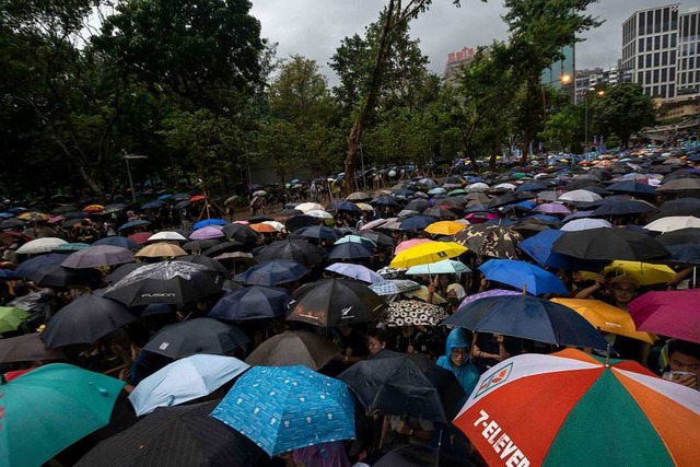 Friedliche Proteste in Hongkong  | Foto: Adryel Talamantes (dpa)