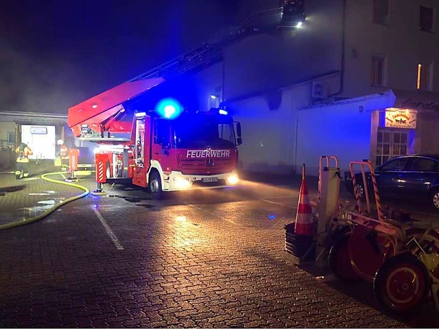 Die Weiler Feuerwehr war in der Nacht zum Montag im Einsatz.  | Foto: Privat