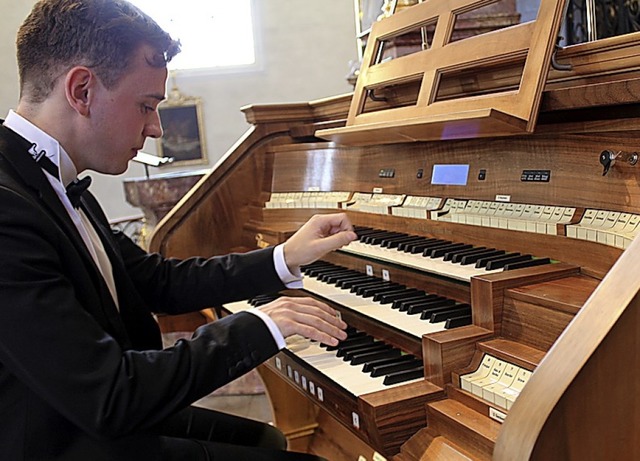 Der weltweit gefeierte junge Organist ...ital begeisterte erneut in St. Peter.   | Foto: Erich Krieger