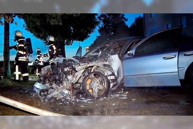 In Kippenheimweiler ist schon wieder ein Mercedes ausgebrannt