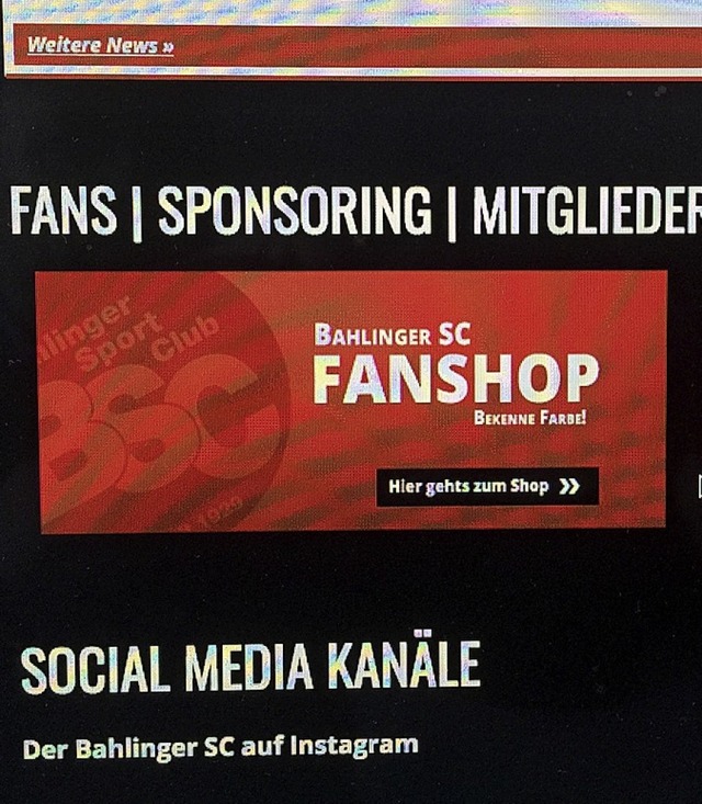 Der Onlineshop des BSC  | Foto: Verein