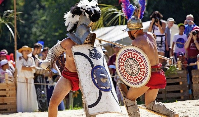 Die Gladiatoren stehen dieses Jahr im ...m des Rmerfestes in Augusta Raurica.   | Foto: Susanne Schenker