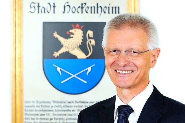 Dieter Gummer, Oberbrgermeister von H...er nun in den Ruhestand verabschiedet.  | Foto: Dany Schleicher (dpa)