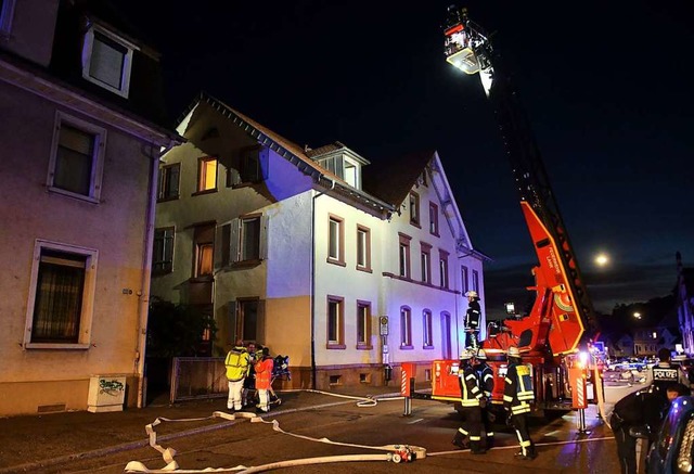Einsatz der Feuerwehr in Dinglingen  | Foto: Wolfgang Knstle