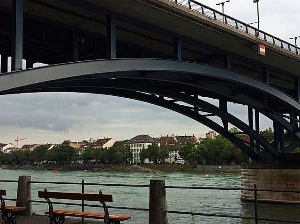 Wettsteinbrcke, mit Blick auf Kleinbasel.