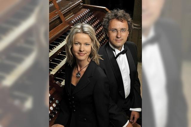 Das Orgel-Duo Ilze Reine und Aigars Reinis aus Lettland gastiert in der Stiftskirche