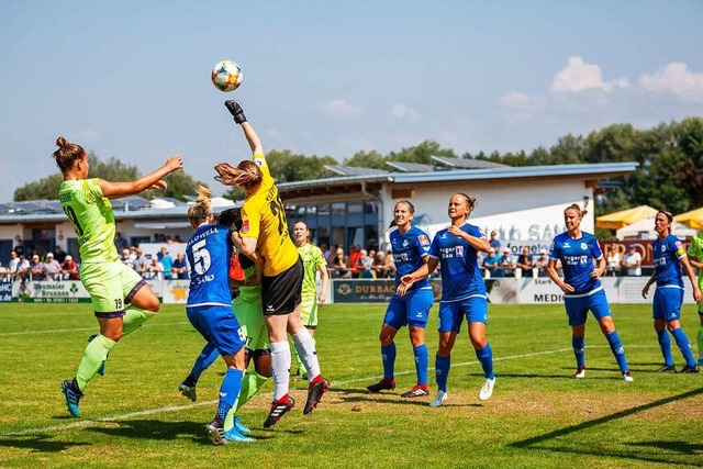 SCS-Torfrau Manon Klett hielt den Kasten sauber.   | Foto: Alexandra Buss