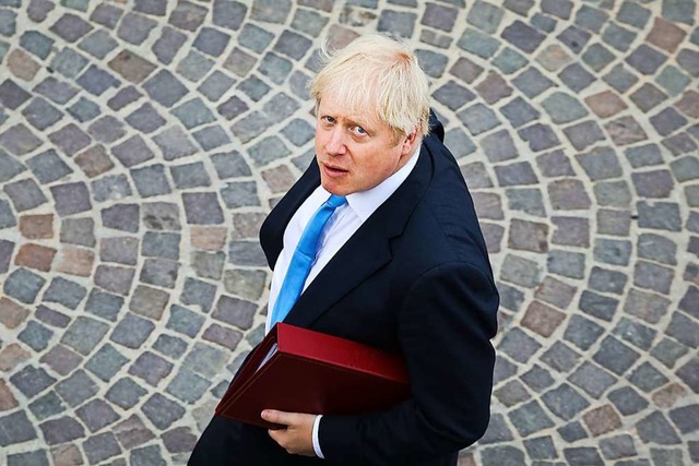 Britischer Premier Boris Johnson auf dem G-7-Gipfel  | Foto: LUDOVIC MARIN (AFP)