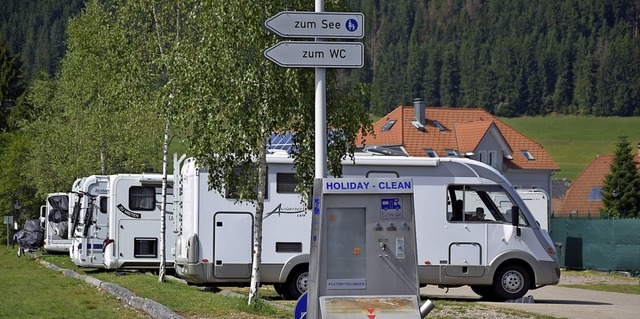 Ein Halt auf dem Groraumparkplatz in ...station. <BZ-Foto>Nora Bulla</BZ-Foto> 