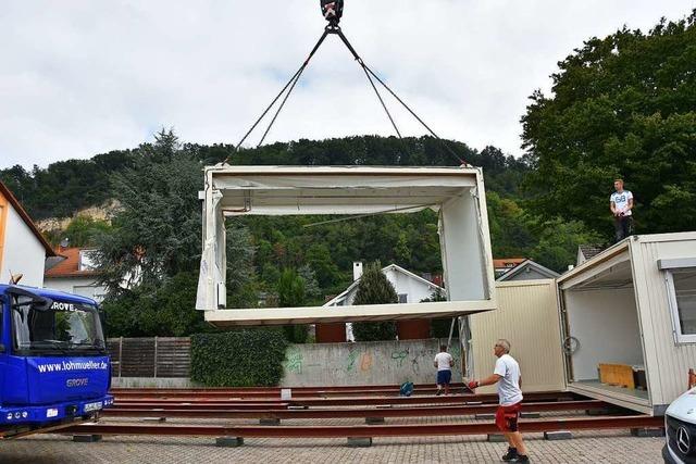 In Containern soll der Betrieb im Kinderhaus in Grenzach-Wyhlen weitergehen