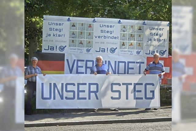 Verein Pro Steg wirbt mit Plakaten