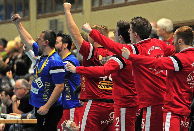 Jubeln durften die Meienheimer Handballer in der vergangenen Runde hufig.   | Foto: BePressebro ttina Schaller