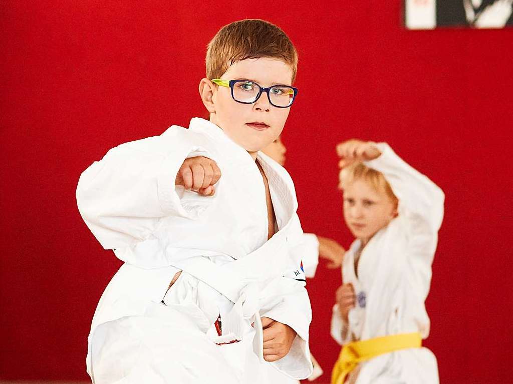 Beim Taekwondo lernen Kinder auch, selbstbewusst aufzutreten.