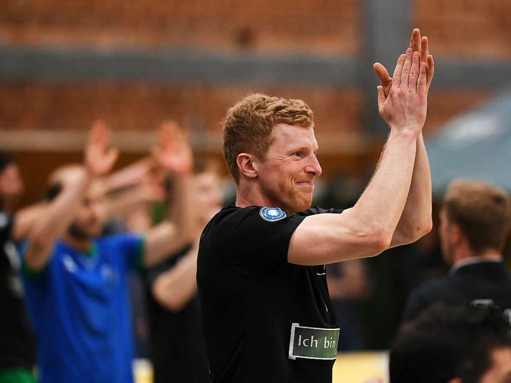 Ein glcklicher Ausgang: Maximilian Meuter von den Zweitliga-Volleyballern