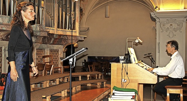 Als Duo Vimaris begeisterten Mirjam un...0; in der Todtmooser Wallfahrtskirche.  | Foto: Andreas Bhm