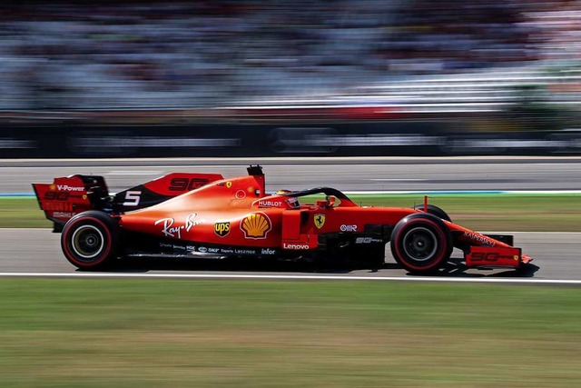 Sebastian Vettel wird in seinem womgl... auf dem Hockenheimring drehen knnen.  | Foto: Fabian Sommer (dpa)