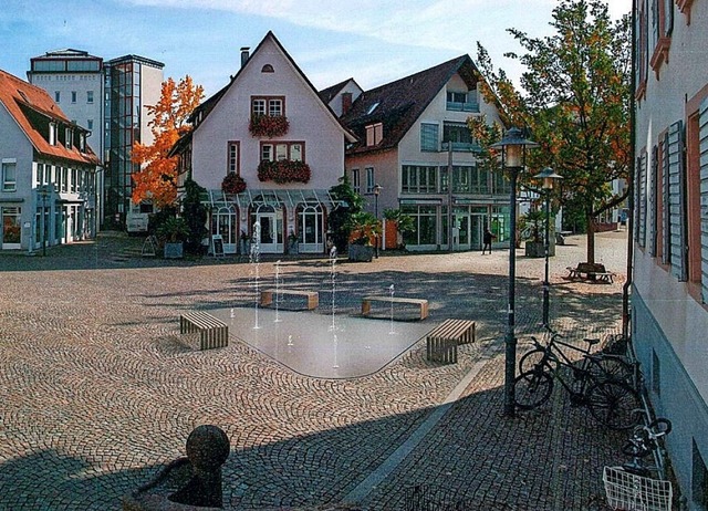 So soll das Wasserspiel vor dem Schlosserhaus aussehen.   | Foto: Stadt Emmendingen