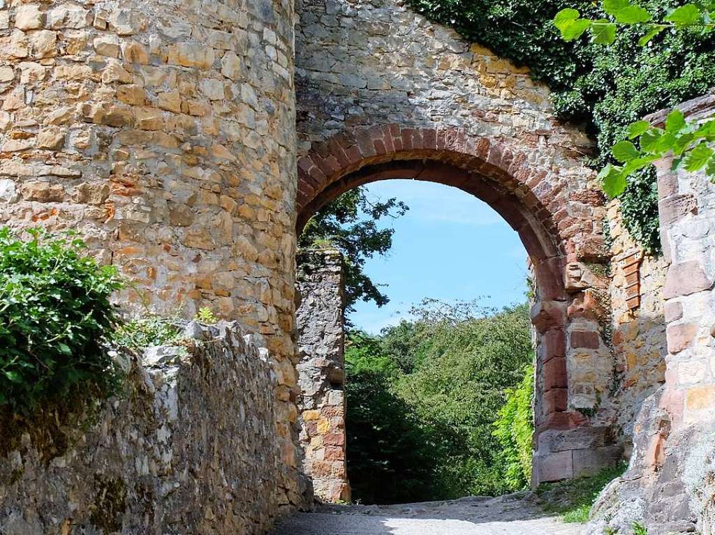 Tor zur Rttler Burg (vom Wald aus).