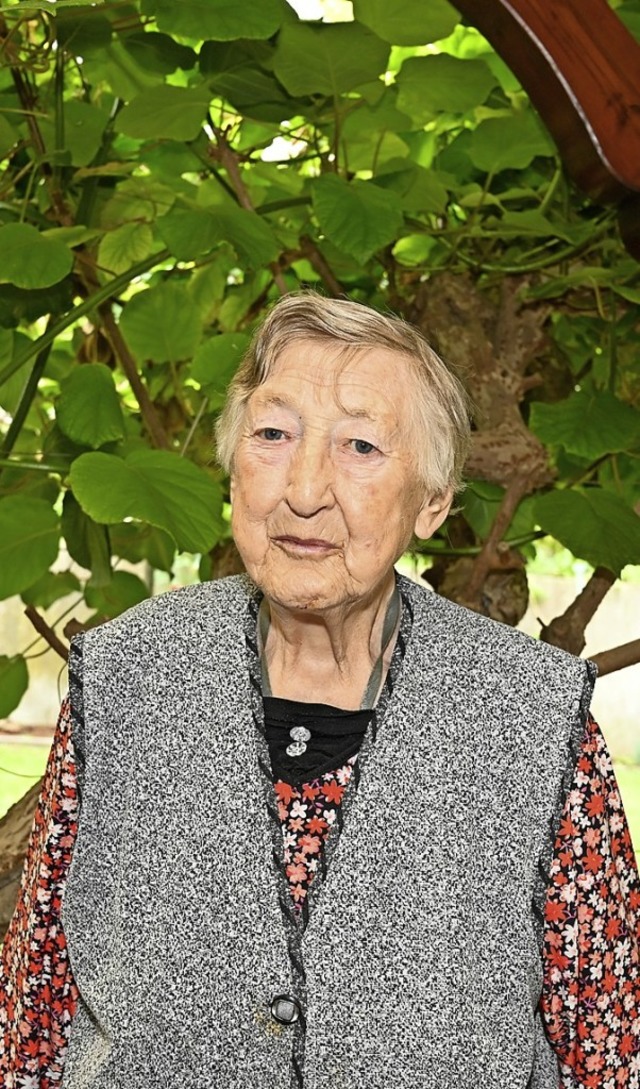 Gerda Zuckschwerdt freut sich ber  de...am 1.  September ihren 90. Geburtstag.  | Foto: Dieter Erggelet