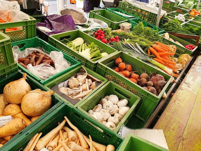 Frher war das Angebot auf dem Lahrer Wochenmarkt grer.  | Foto: Karl Kovacs