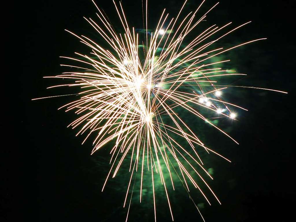 Das groe Feuerwerk ber dem Rhein war wieder ein Hhepunkt am Erffnungsabend.