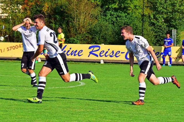 Torjubel Maurice von Winkler  nach dem 2:2  | Foto: Daniel Thoma